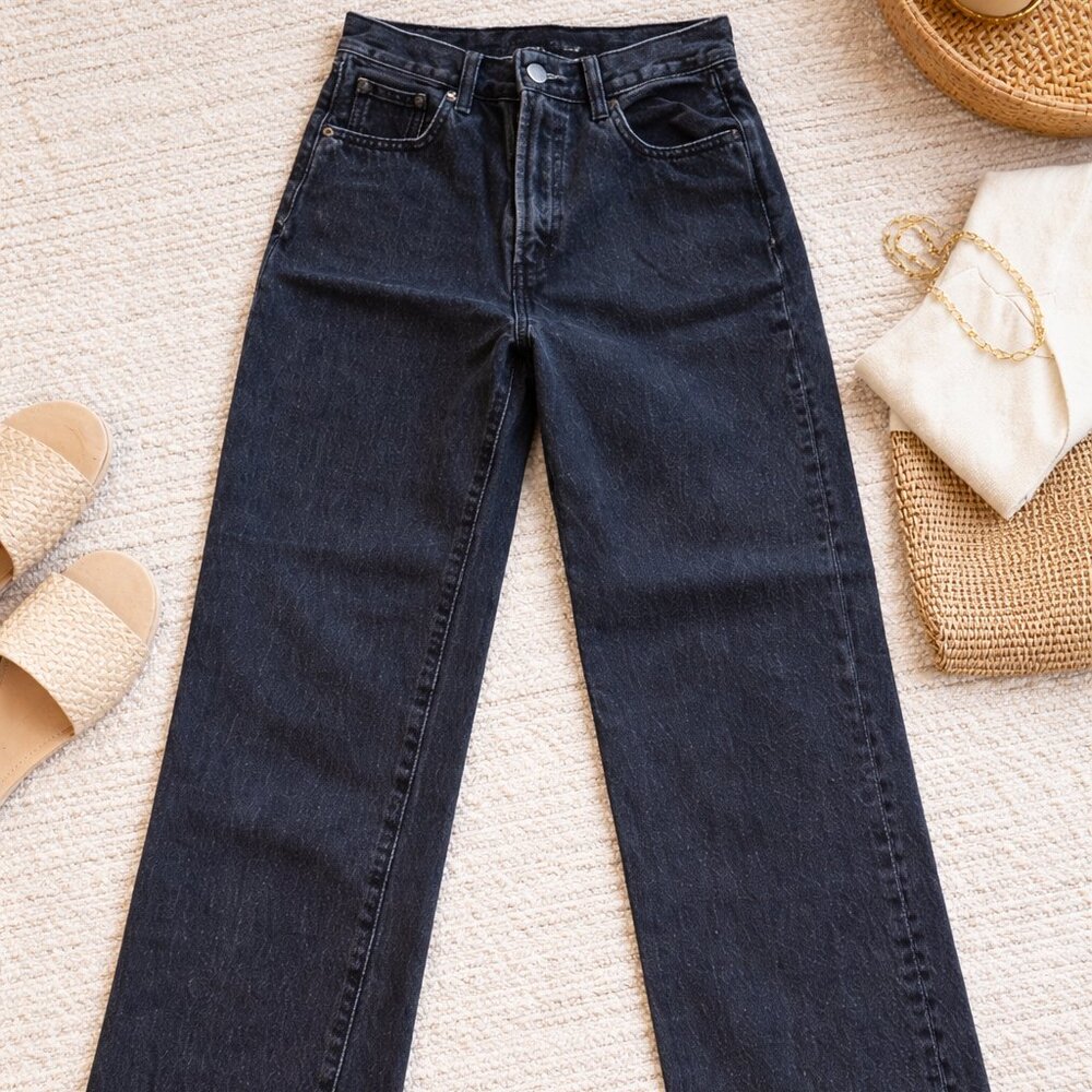 Aritzia Denim Forum The Farrah High-Rise Wide Leg Jeans – Size 25